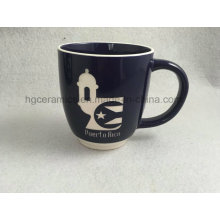 Taza de chorro de arena, taza grabada, taza de cerámica con el logotipo grabado